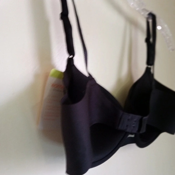 Warners no side effects padded black bra women's size 34 B - Picture 5 of 8